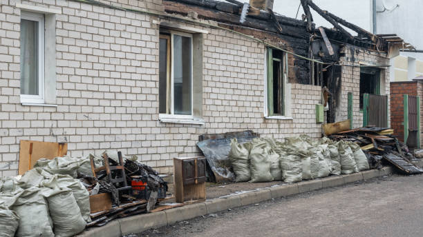 Professional Fire Damage Restoration technician working in Morrisville, PA